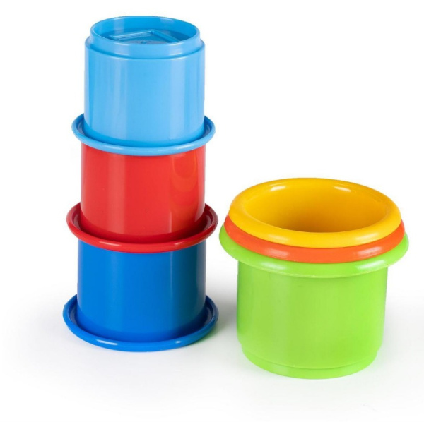 Набор Логическая пирамидка , 6 стаканчиков разного диаметра с фигурами / Занимательная пирамидка / Творческое развитие детей